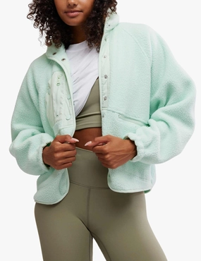 Hit The Slopes Fleece Jacket - Pistachio Low Bulk High Warmth Drop Tail Hem
