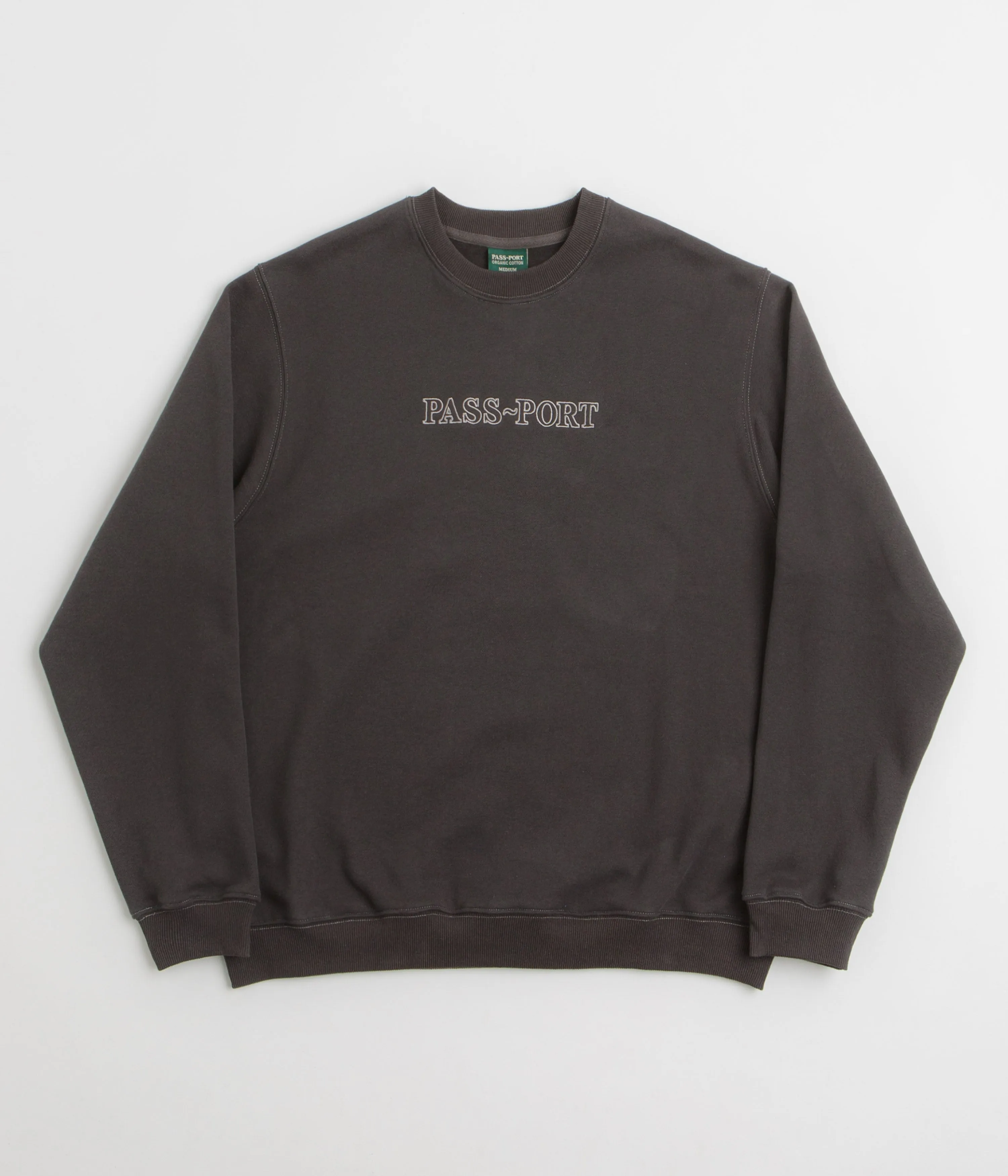 Pass Port Official Organic Fleece Sweatshirt - Vintage Black Comfortable product office appropriateness