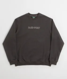 Pass Port Official Organic Fleece Sweatshirt - Vintage Black Comfortable product office appropriateness