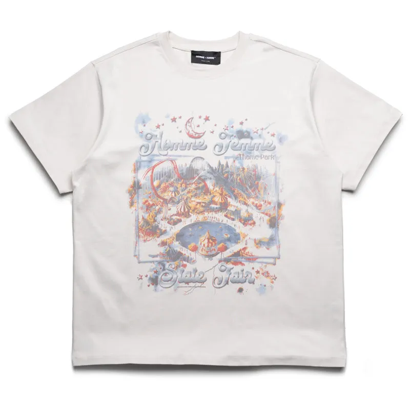 Neutral Tone Homme Femme Carnival Tee - White