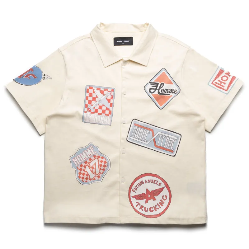 Breathable Layer holiday season Homme Femme Road Trip Button Down - Off White
