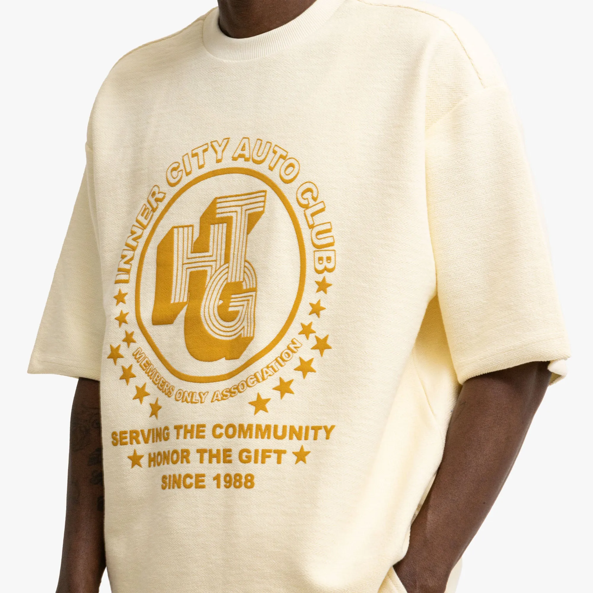 Metallic colors Honor The Gift Association Crew White