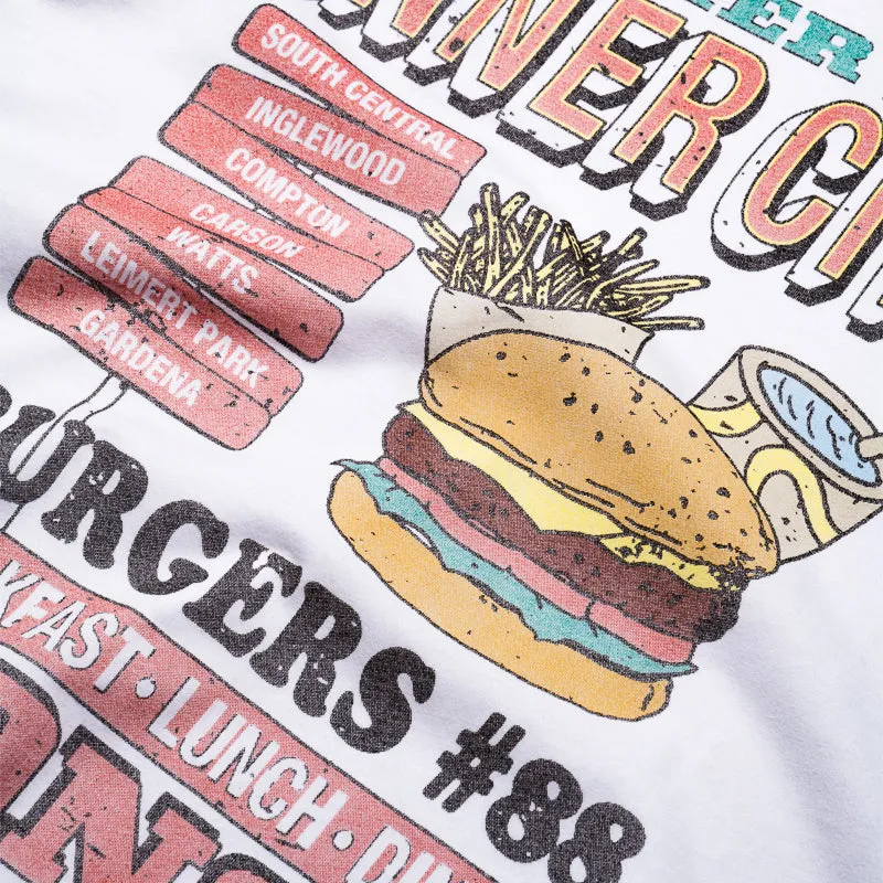 adults Honor The Gift Burgers Tee - White