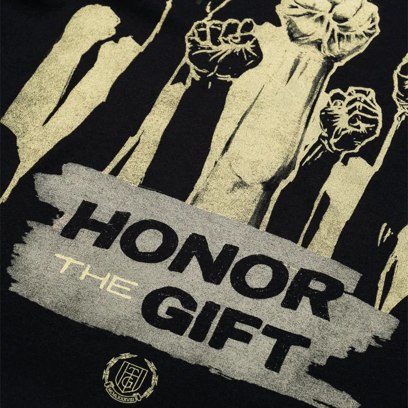 tie dye home clothes Honor The Gift Dignity Tee - Black