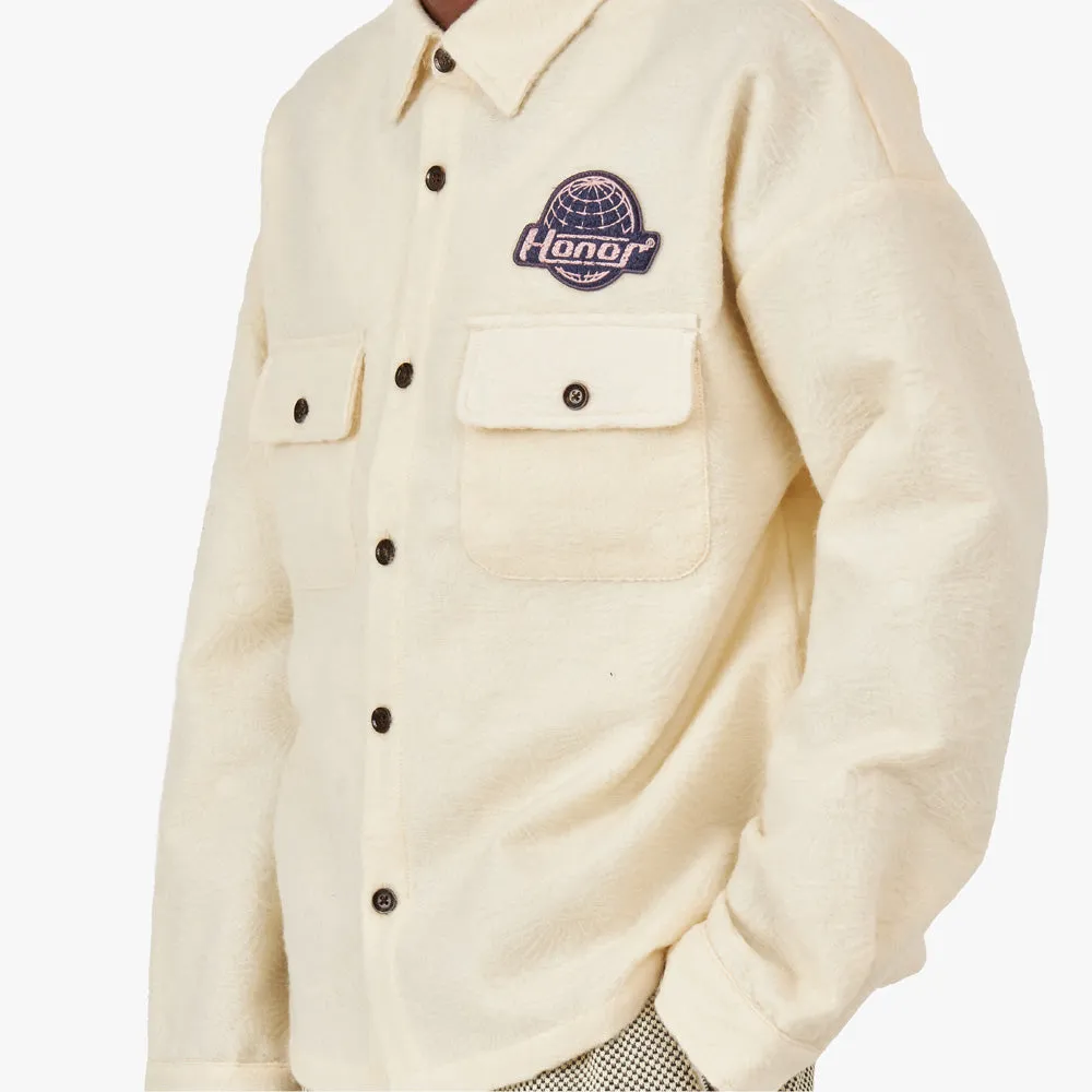 Honor The Gift Floral Cover Shirt / Cream resort venue Moisture Wicking Fabric