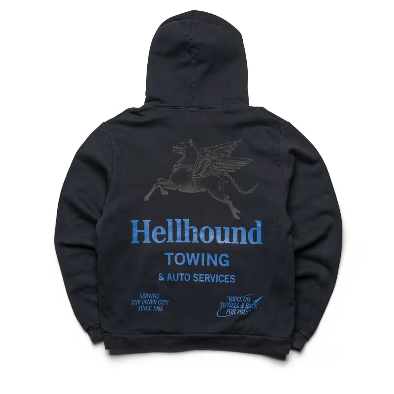 Honor The Gift Hellhound Towing Hoodie - Black Pajama like Fleece Lined