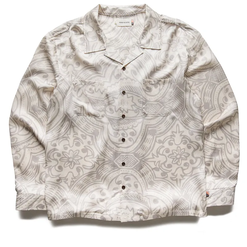 Honor The Gift LS Printed Woven L/S Shirt - Bone handmade touch Fashionable Pick