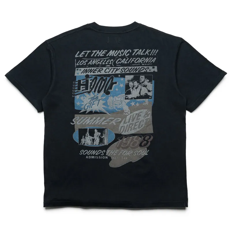 rhinestone classicness Honor The Gift Music Language Tee - Black