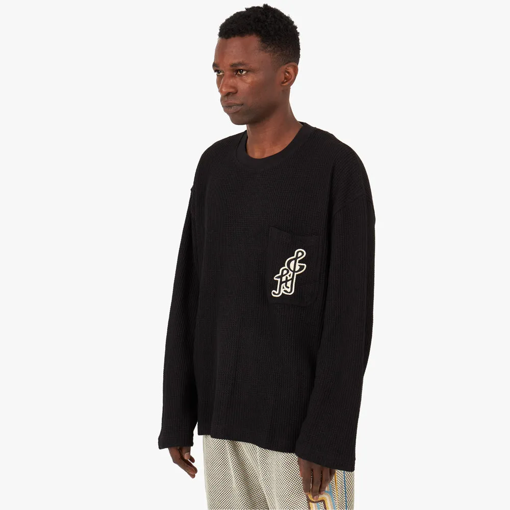 Honor The Gift Notes Long Sleeve Waffle / Black Perfect Fit Matte Finish