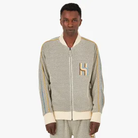 Puffer Design Honor The Gift Novelty Knit Track Jacket / Cream