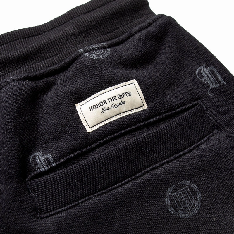 Durable Blend High Rise Support Honor The Gift Crest Sweatpants - Black