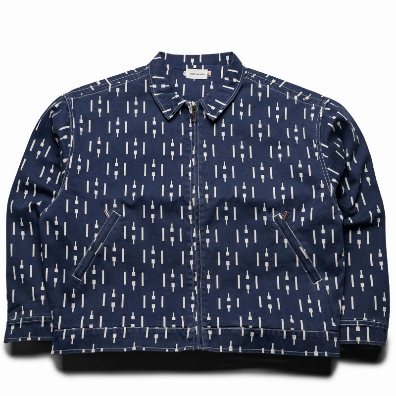 Heat Retention Technology car Honor The Gift Denim Riding Jacket - Navy