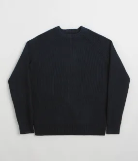 Uskees 7013 Knit Crewneck Sweatshirt - Midnight Blue product snowboarding suitable thrill product semi formal appeal
