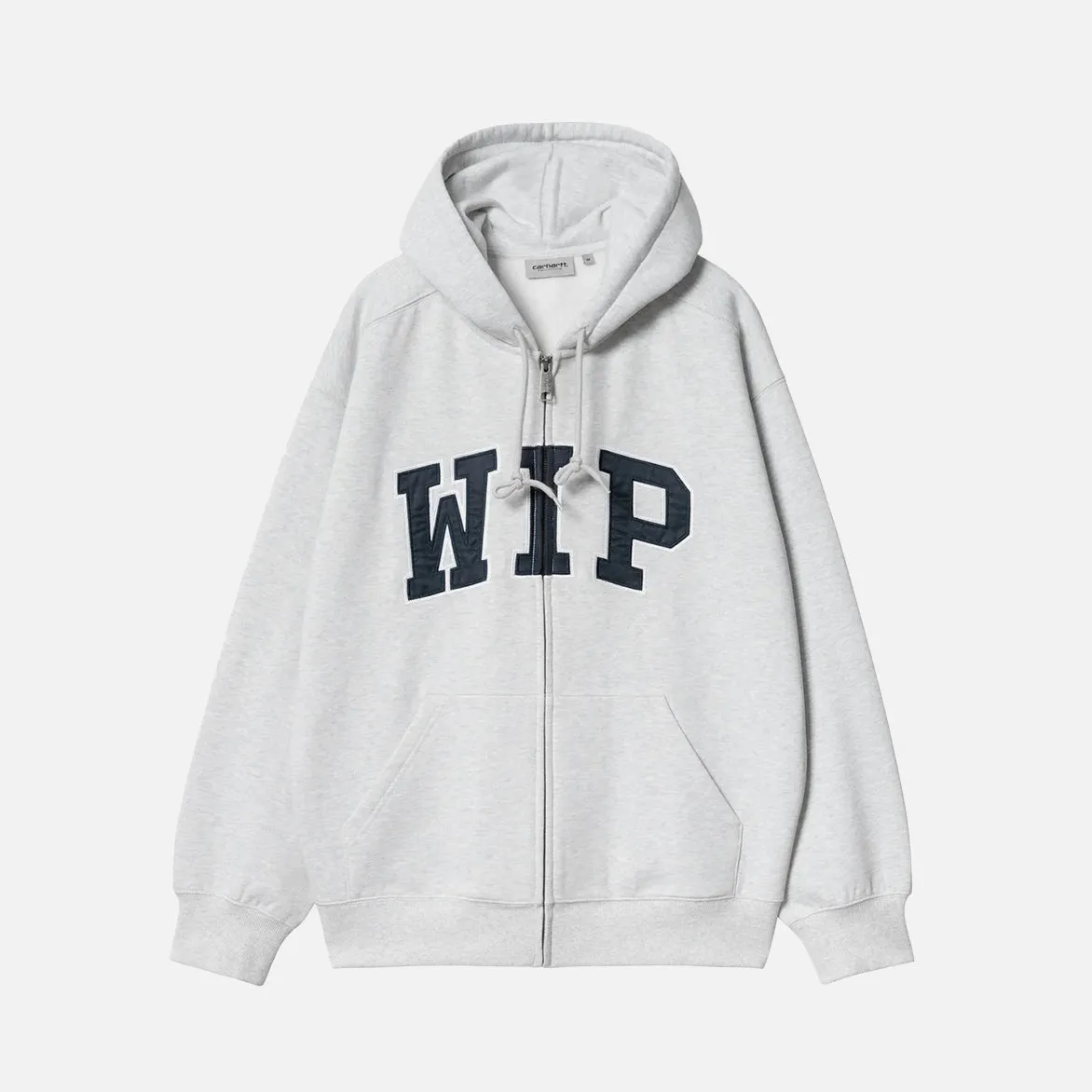 City Beat HOODED WIP SWEAT JACKET - ASH HEATHER (STONEWASHED)