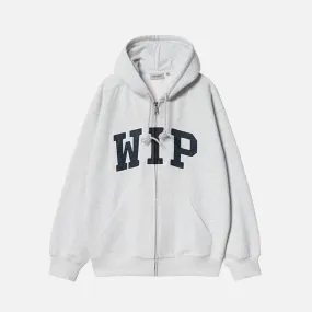 HOODED WIP SWEAT JACKET - ASH HEATHER (STONEWASHED) EcoFriendlyProduction