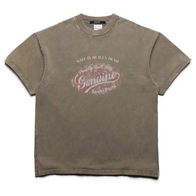 Button Ksubi Spare Ekcess Tee - Militant Green