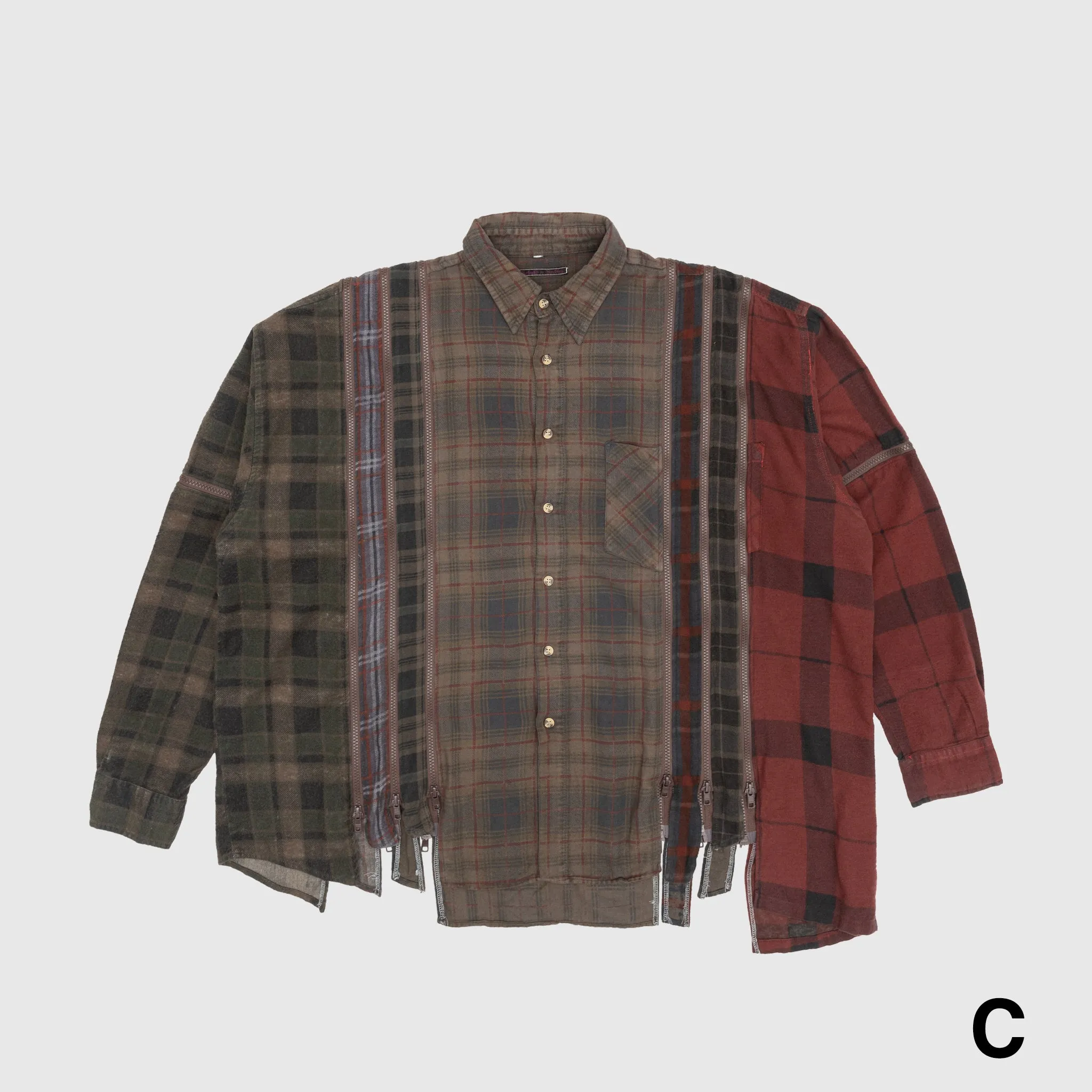 REBUILD BY NEEDLES 7 CUTS ZIPPED WIDE SHIRT Perfect Fit