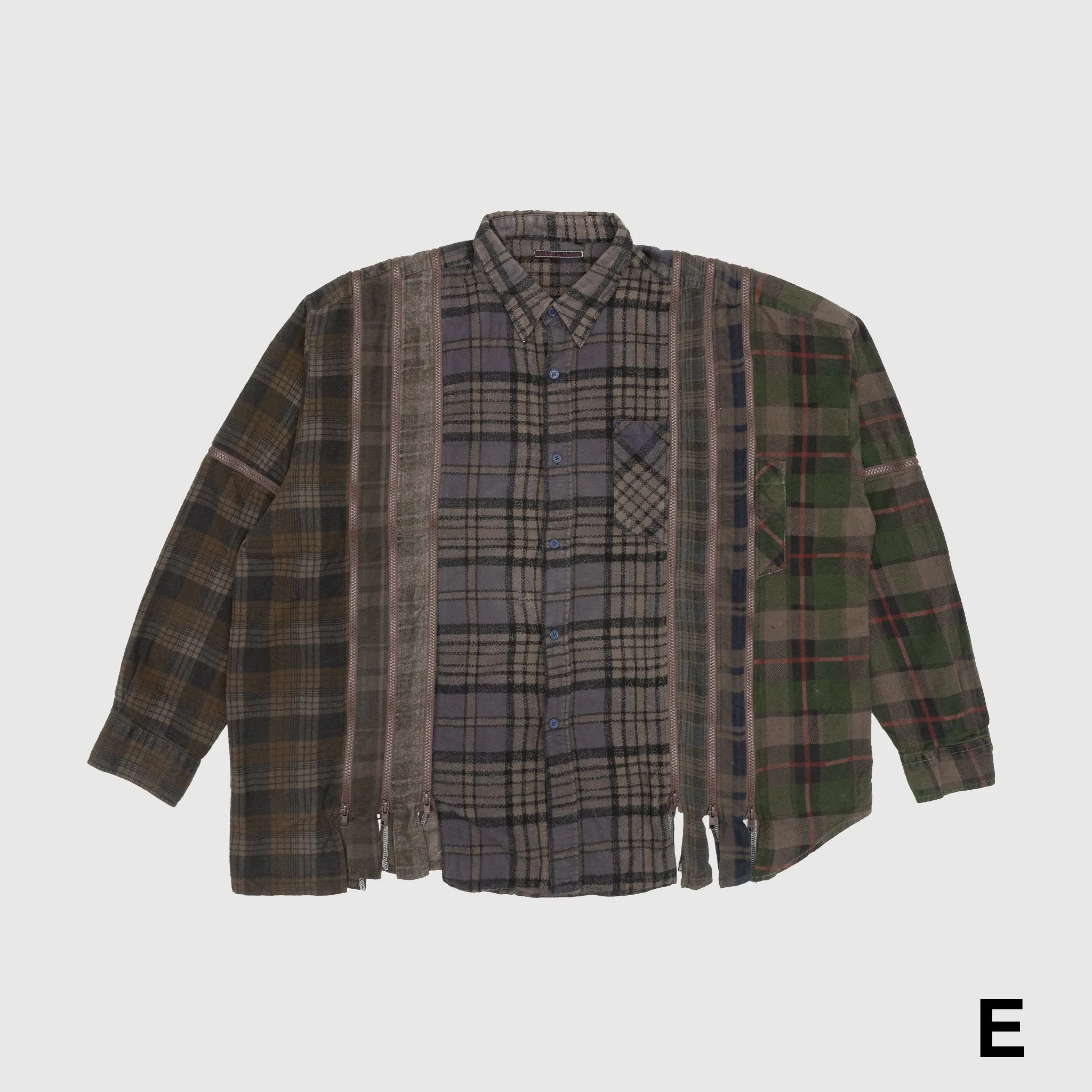 Versatile use Night Out REBUILD BY NEEDLES 7 CUTS ZIPPED WIDE SHIRT