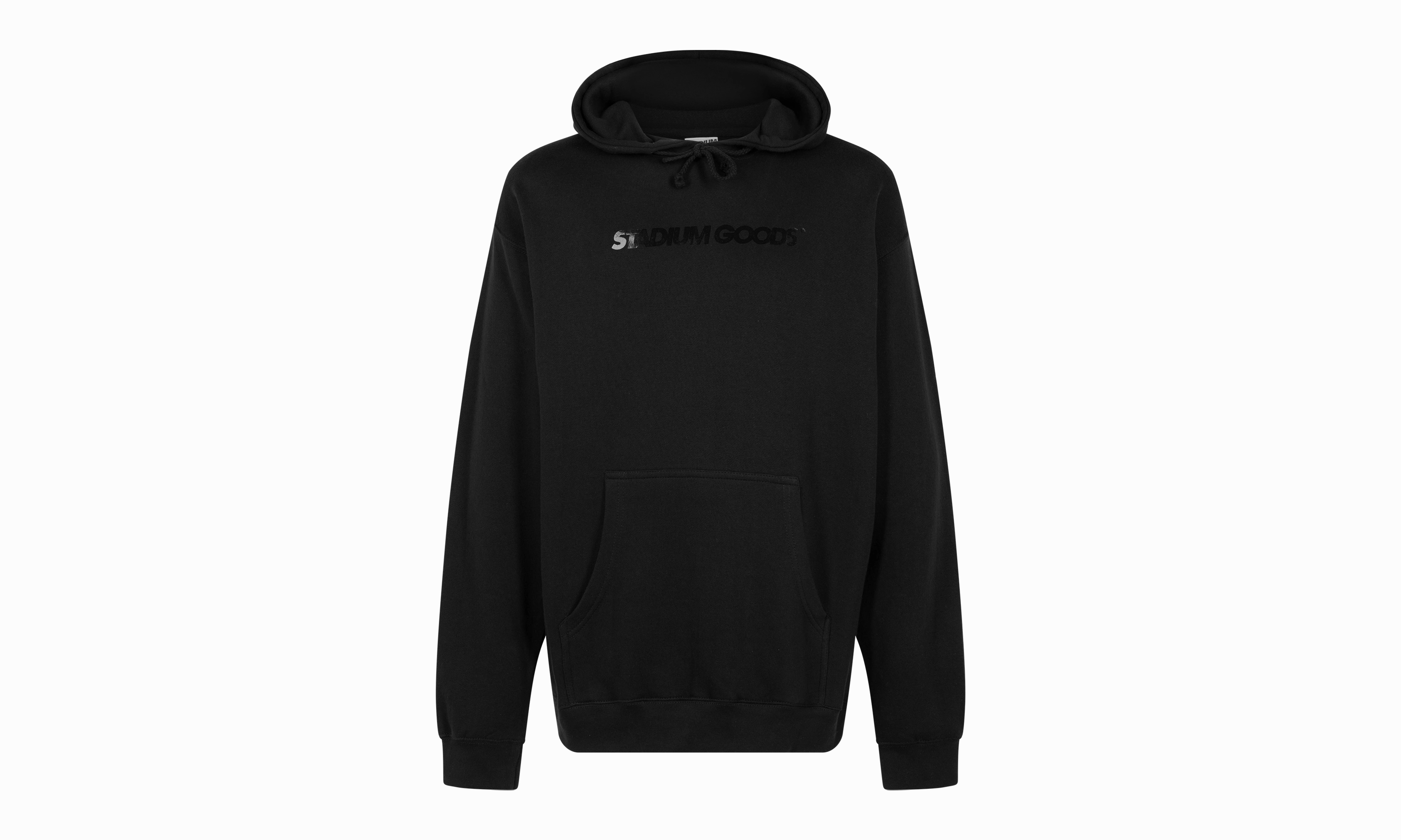 Horizontal Logo Hoodie "BLACK/BLACK"