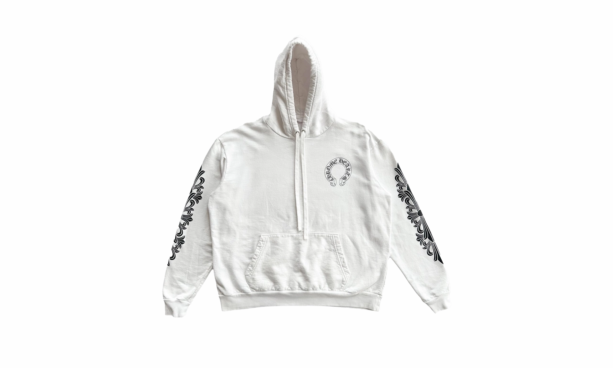 Horseshoe Logo Hoodie "White"