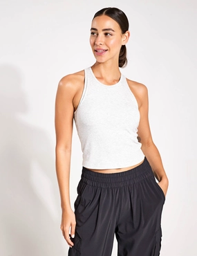 Pose Plyo Tank - White Heather Grey Performance - measured Smart Sensor Integration