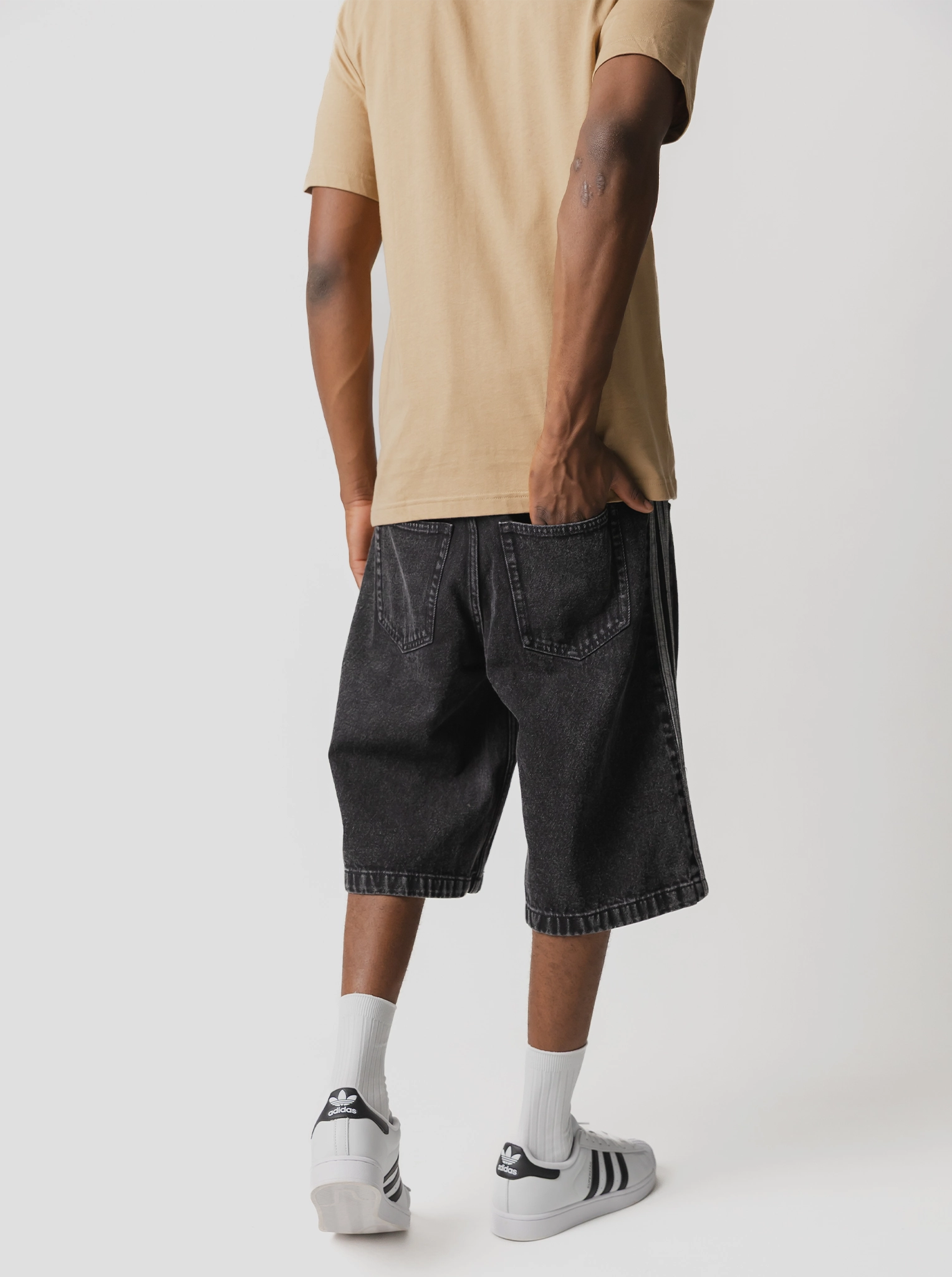 Firebird Adicolor Denim Shorts WaterResistantFinish Abrasion Dispersing Weave