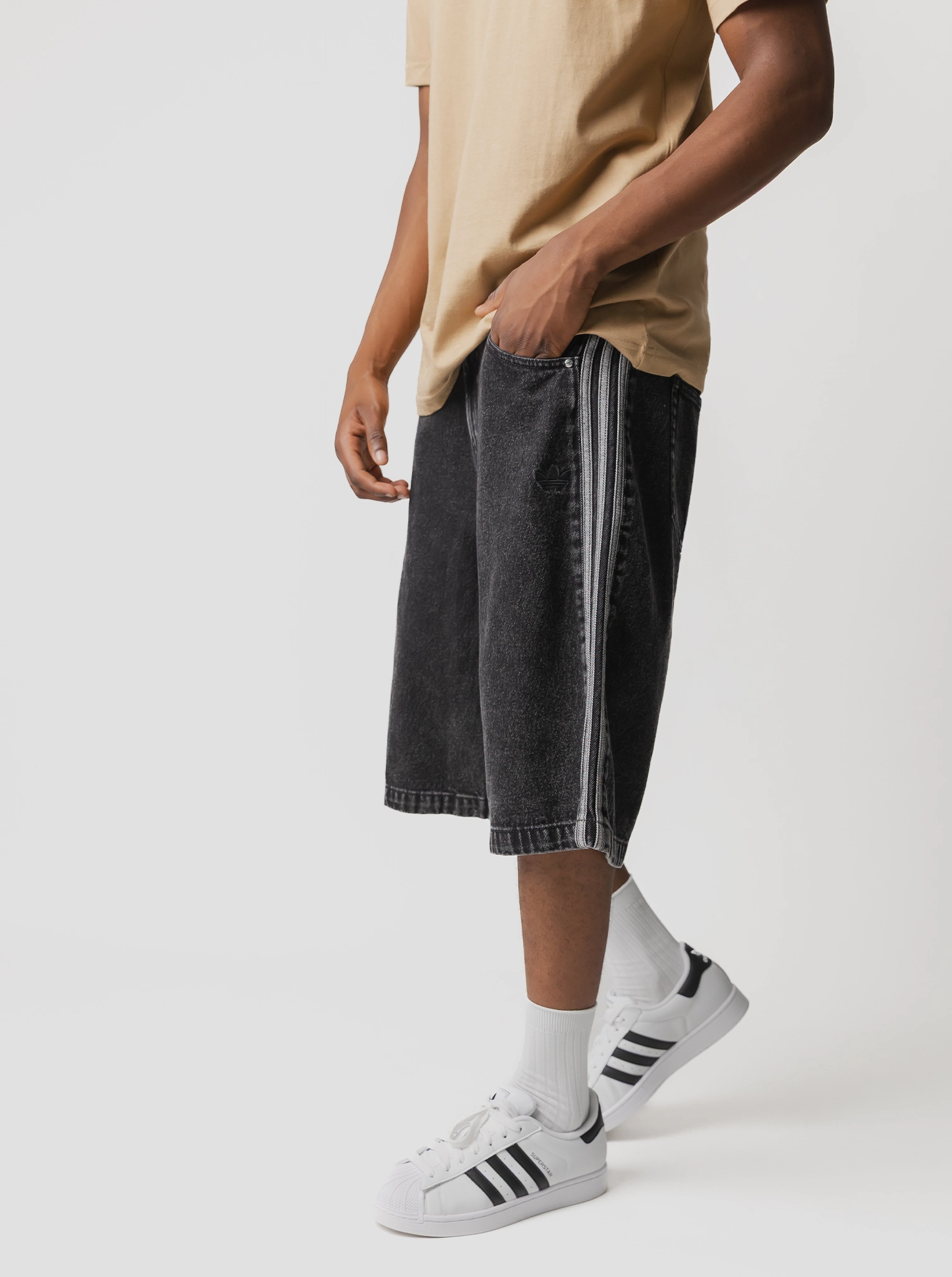 Firebird Adicolor Denim Shorts runners WrinkleFreeFabric