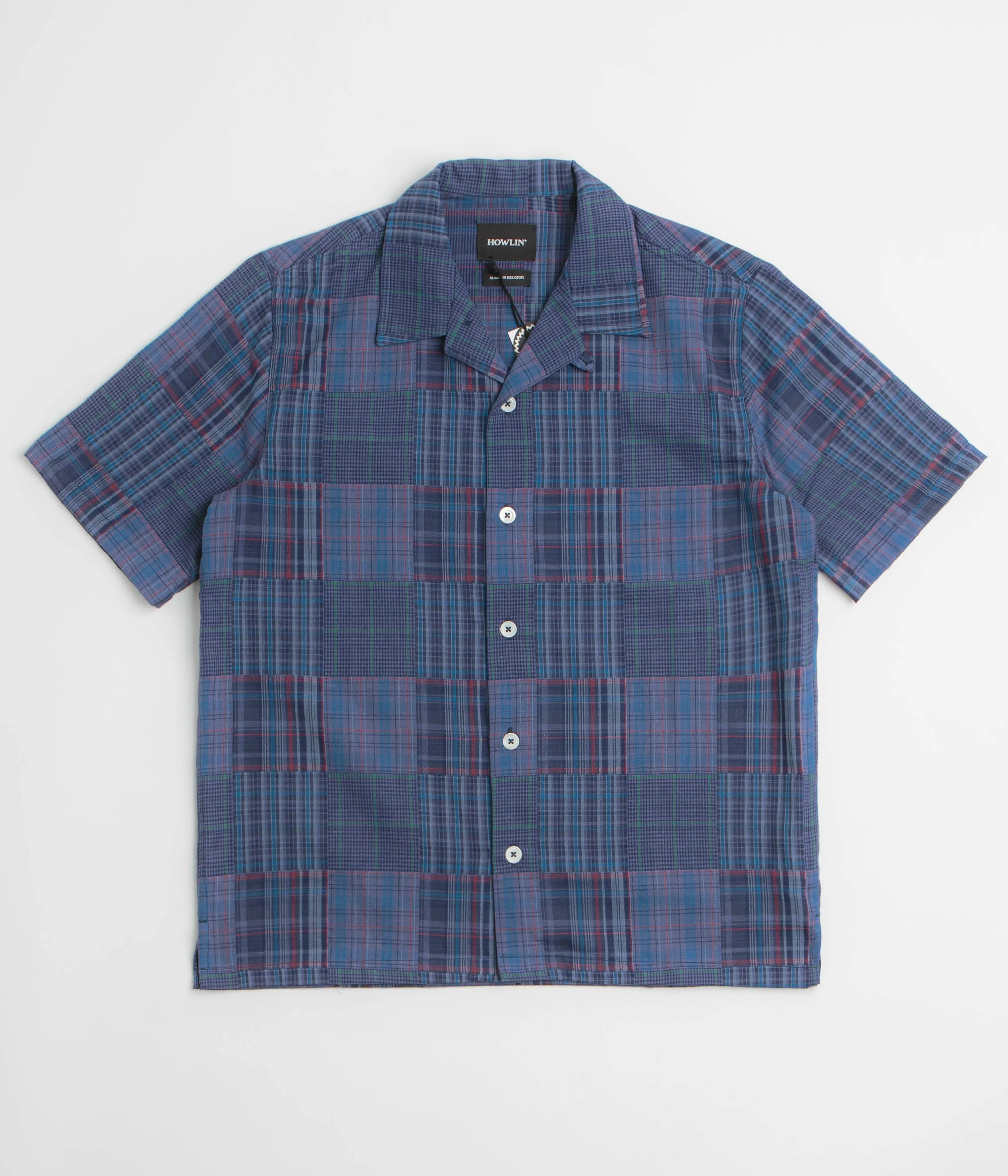 Howlin' Cocktail D??Amore Short Sleeve Shirt - Blues Mix Bamboo Fiber Blend