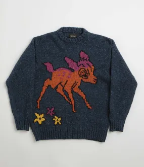 Howlin' Cosmic Deer Sweatshirt - Blue Spring Wear
