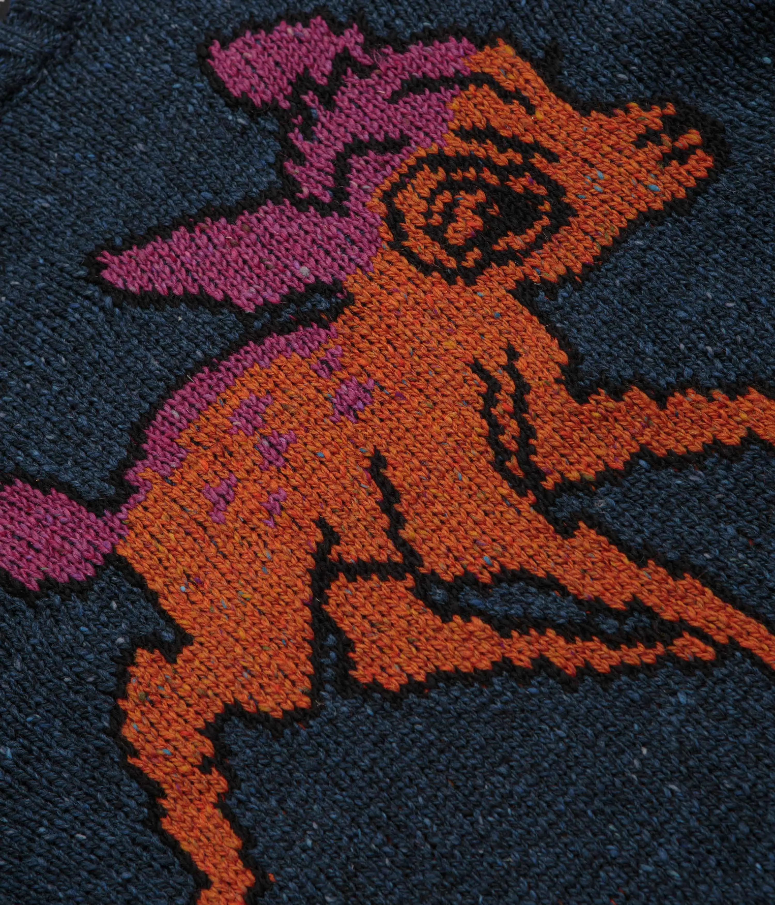 Travel Relaxed packable Howlin' Cosmic Deer Sweatshirt - Blue