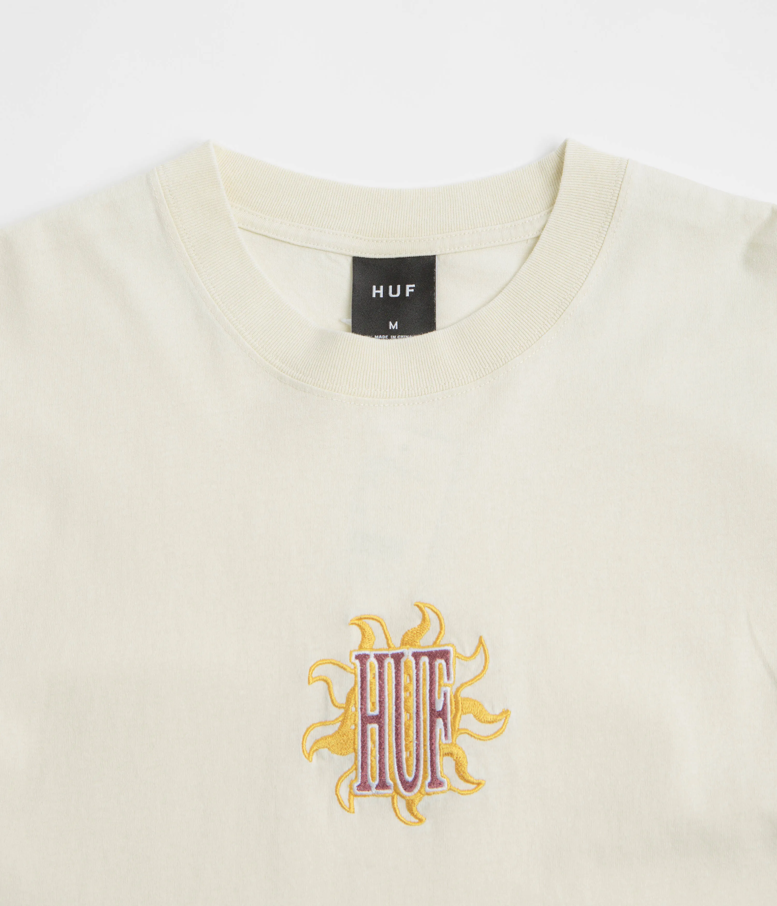 HUF Apollo Washed T-Shirt - Natural Reinforced Seams