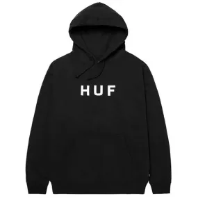 Must Have Minimalist Aesthetic Huf - Essentials OG Logo Hoodie Black