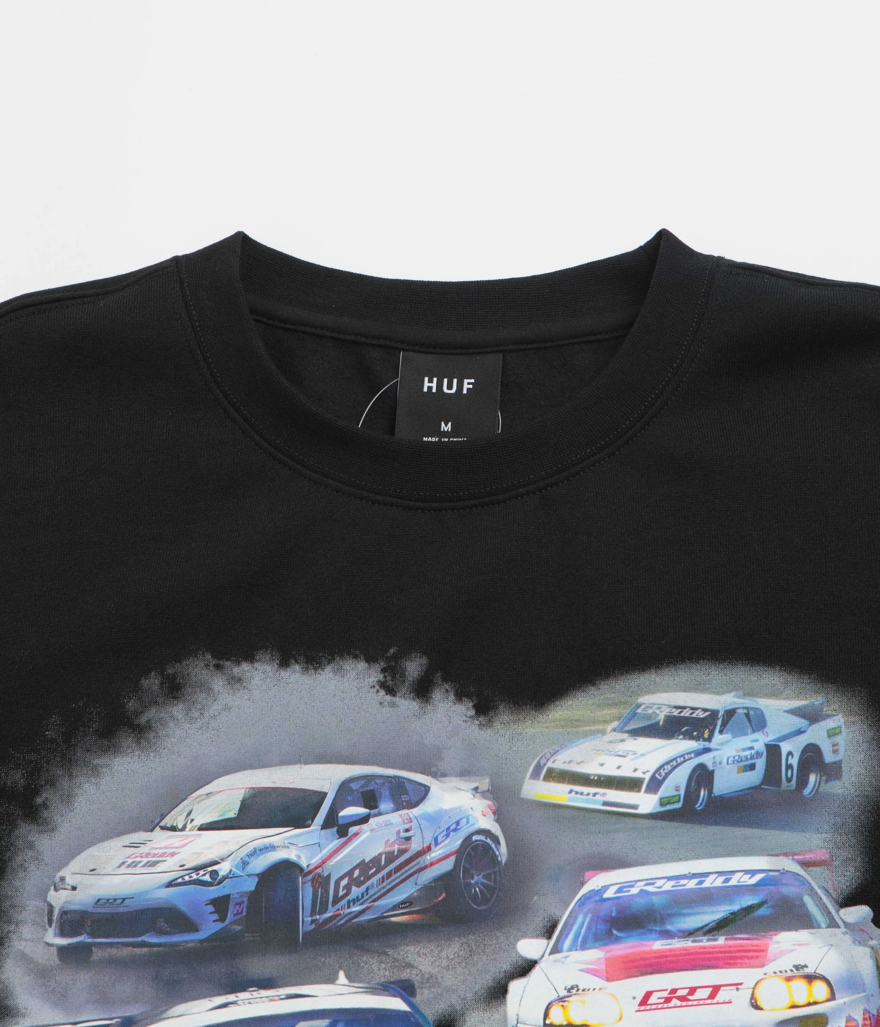 Festival Fashion HUF Greddy Showcase Crewneck Sweatshirt - Black
