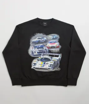 HUF Greddy Showcase Crewneck Sweatshirt - Black right for outdoor activities