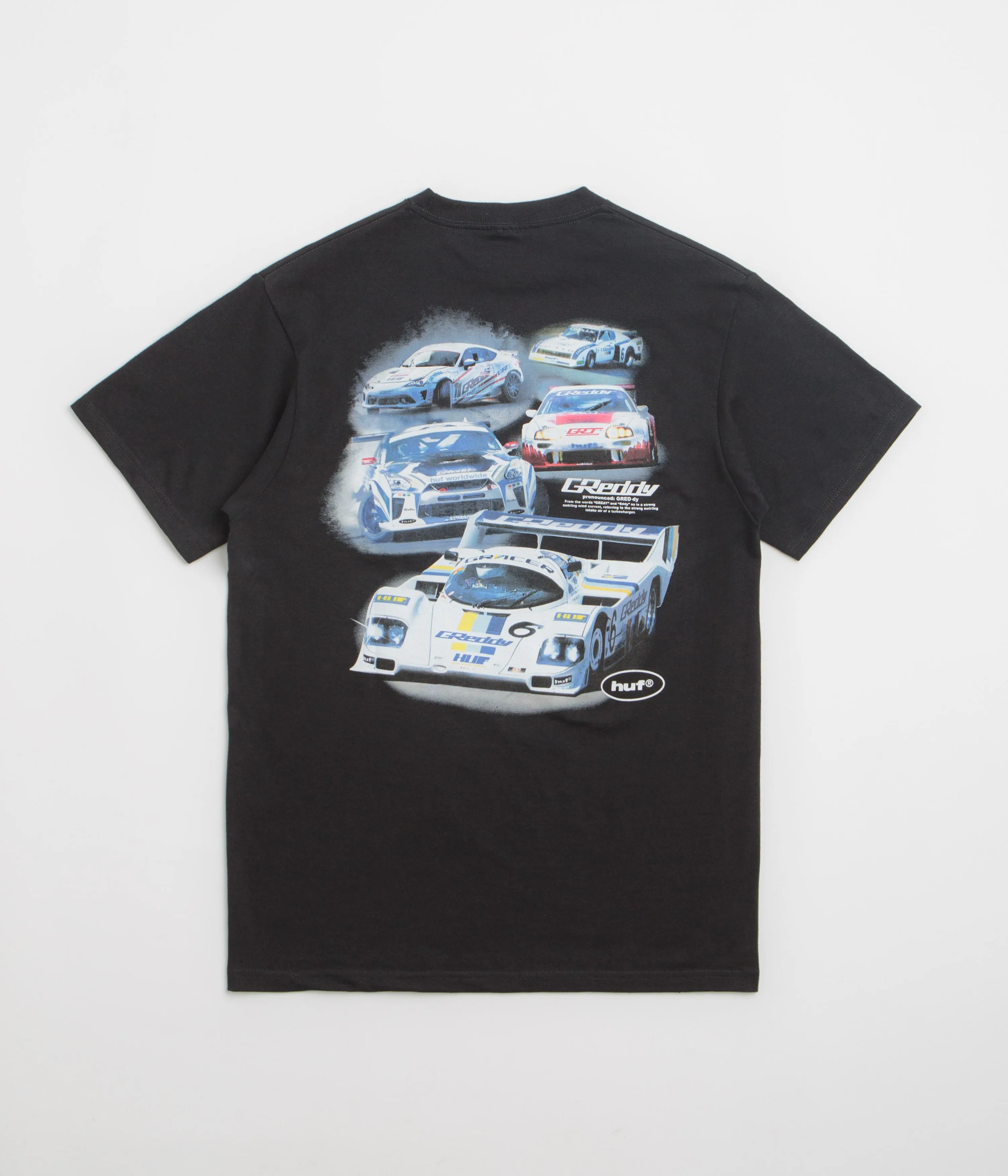 HUF Greddy Showcase T-Shirt - Black fall clothes Iron safe