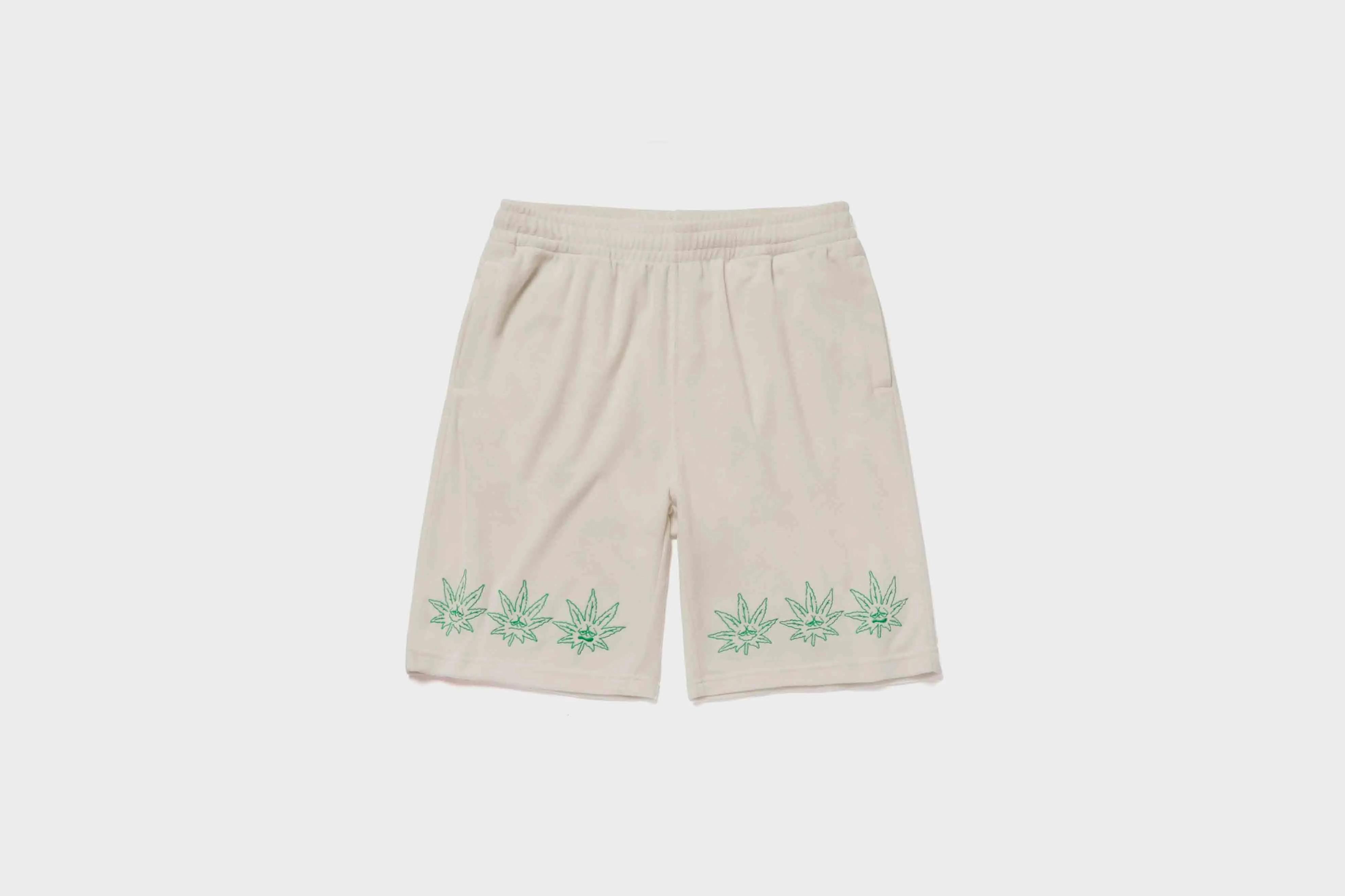 Fairy Core Holiday Glow Huf - Green Buddy Terry Cloth Short (Natural)