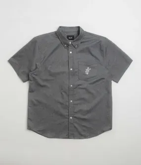 garden party Eco Friendly Dye HUF Icarus Short Sleeve Oxford Shirt - Washed Black