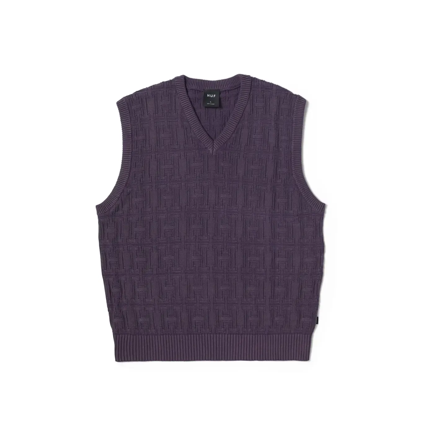 product market share HUF Interlaced Jacquard Overdyed Vest  - Raisin