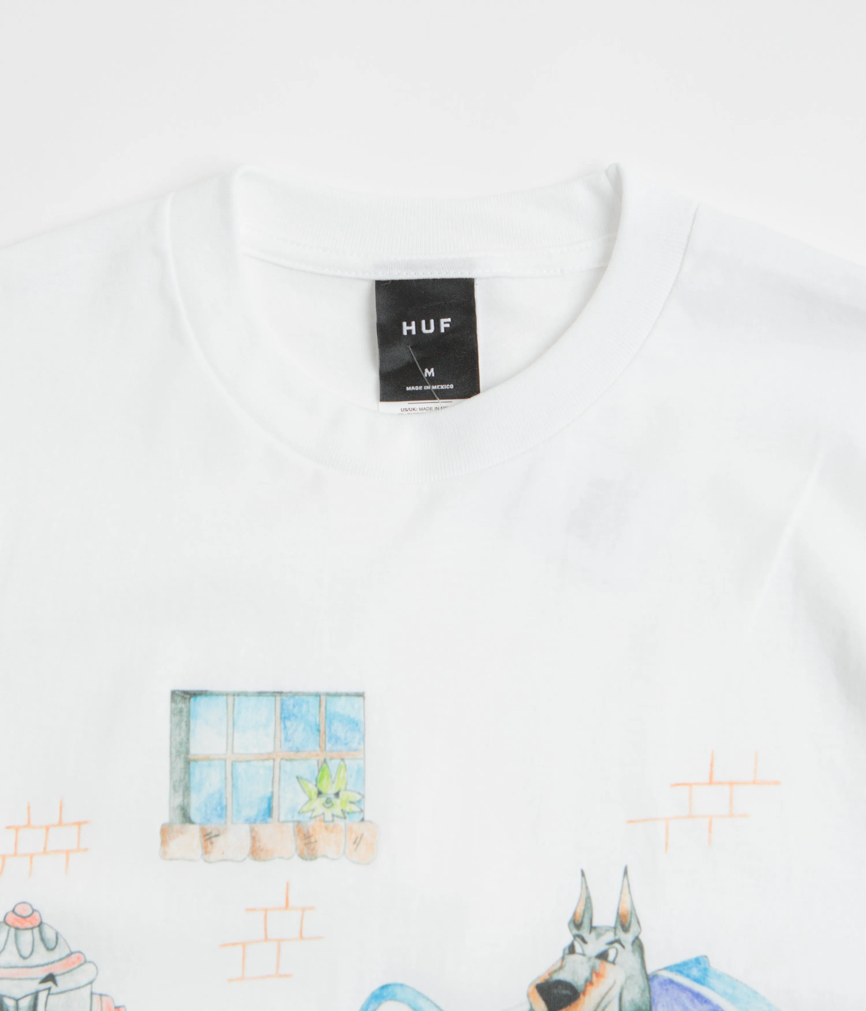 HUF Road Dawg T-Shirt - White Size medium Floral Print
