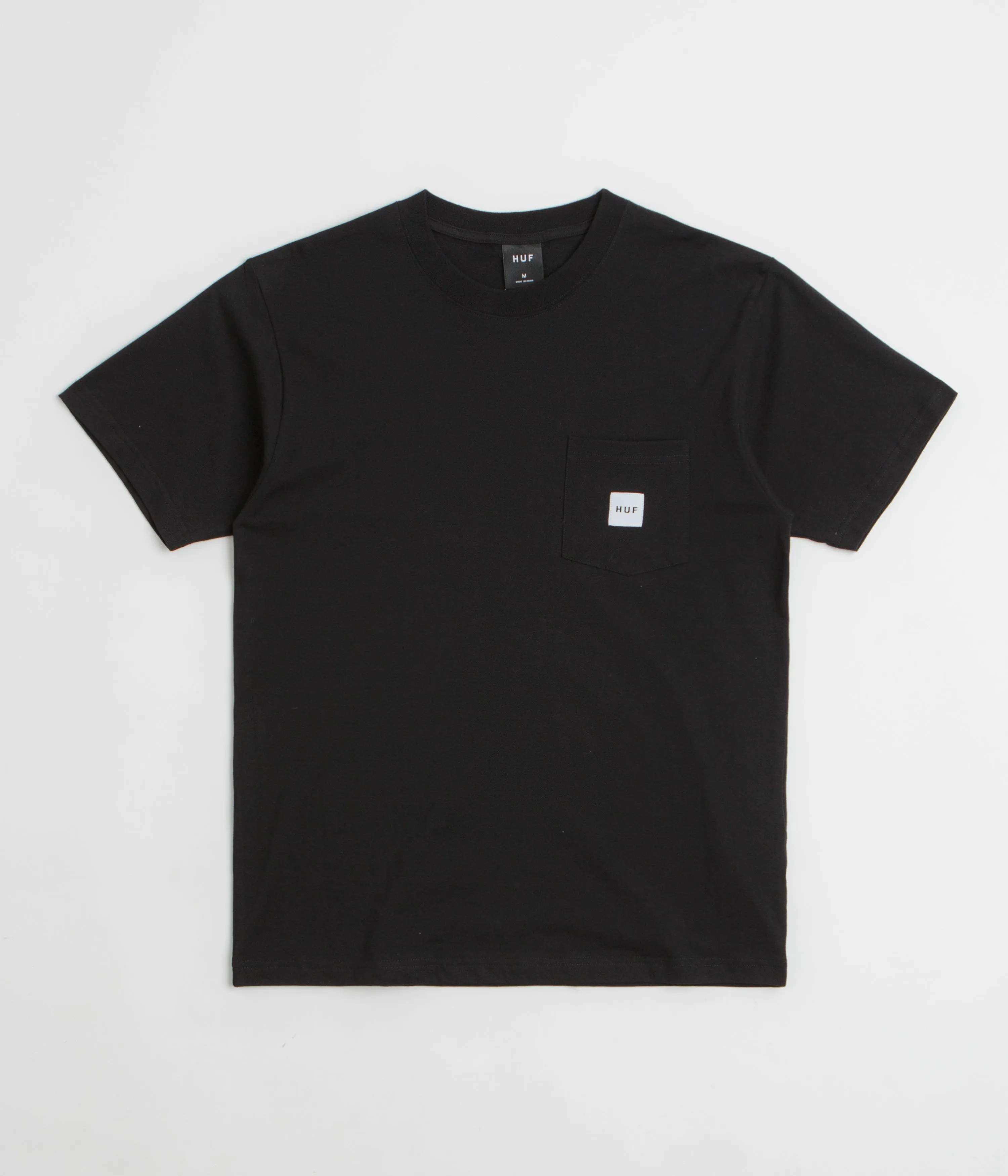Teenager fashion HUF Set Box Logo Pocket T-Shirt - Black