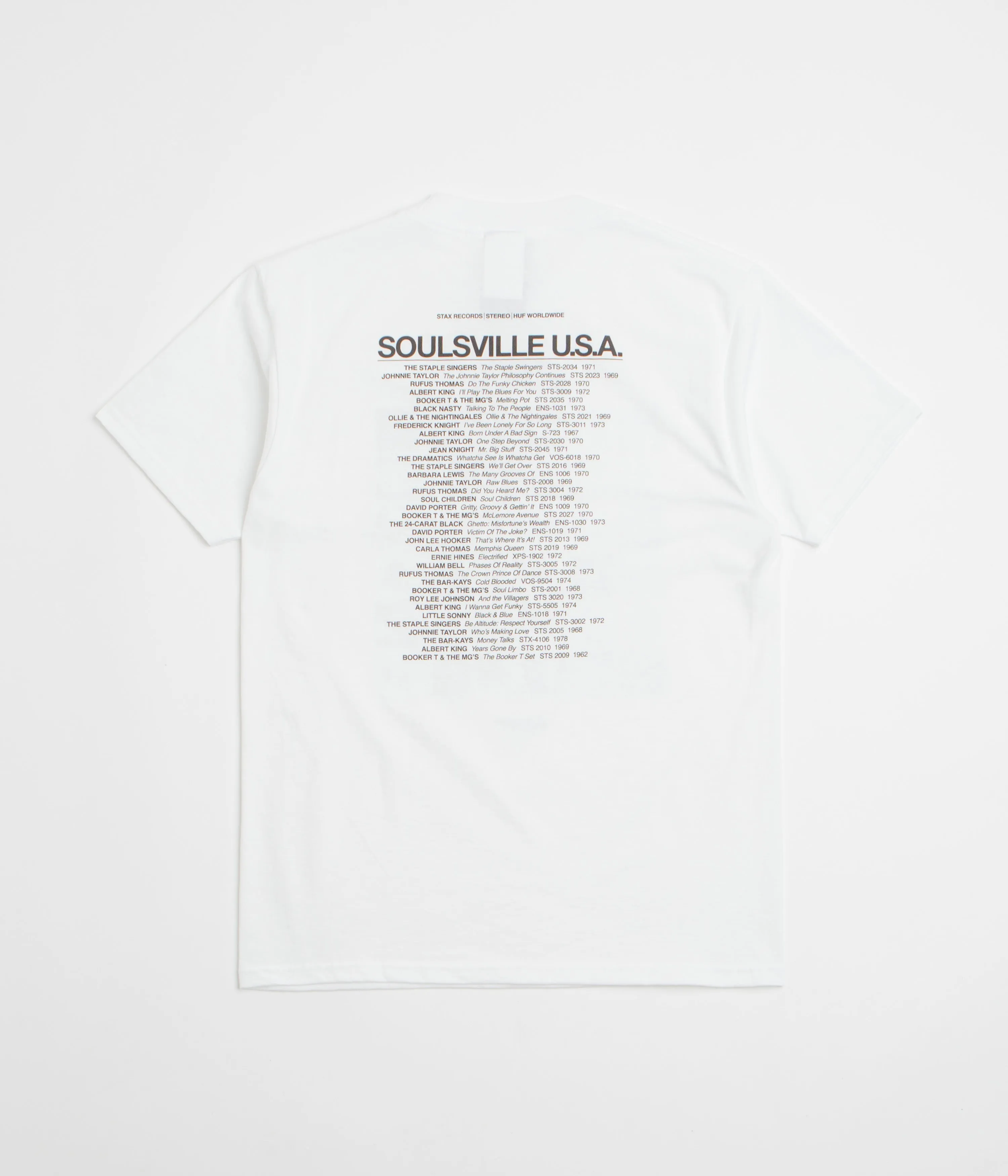 HUF Soulsville USA T-Shirt - White Elegant Presentation