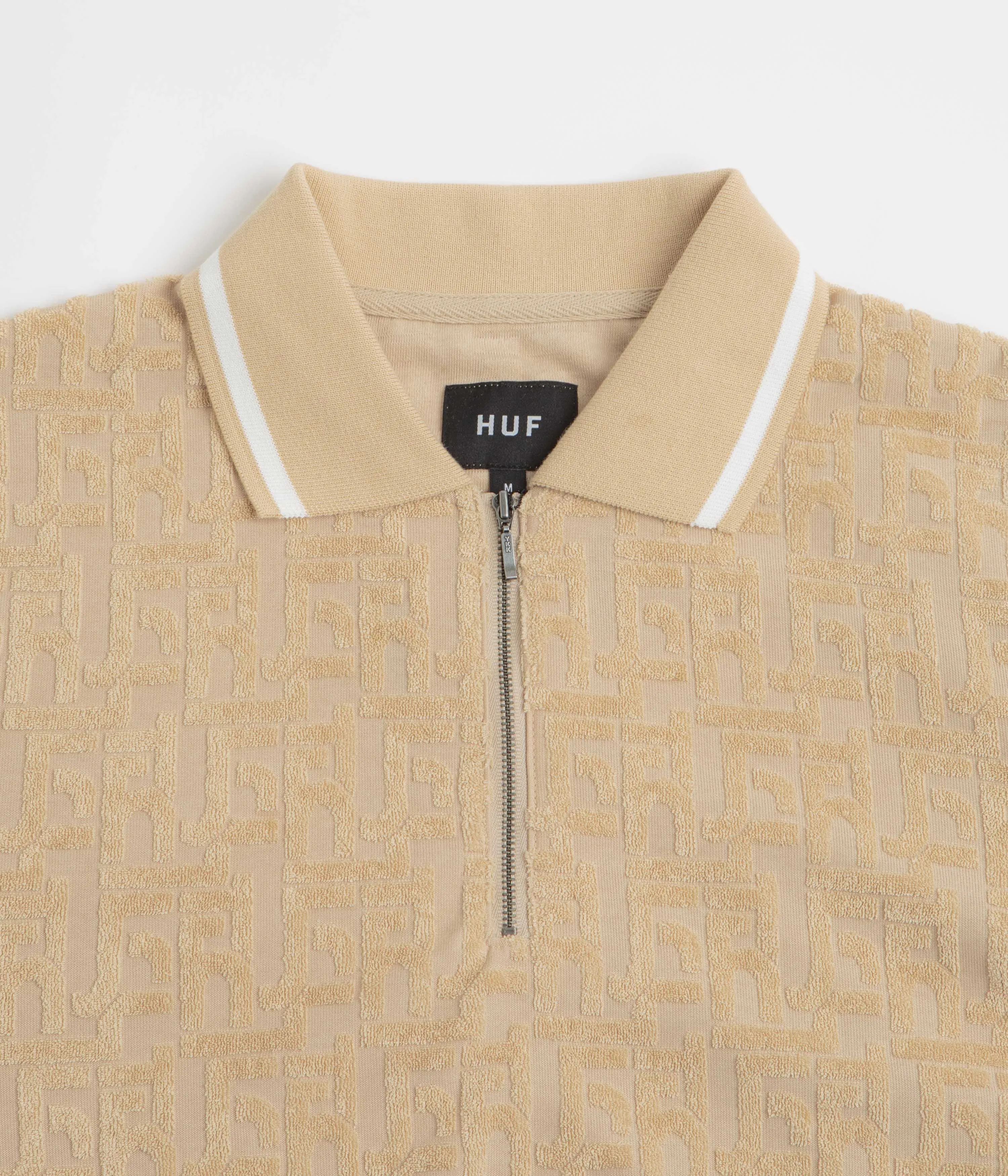 HUF Tether Jacquard 1/4 Zip Polo Shirt - Twill Warm Insulation