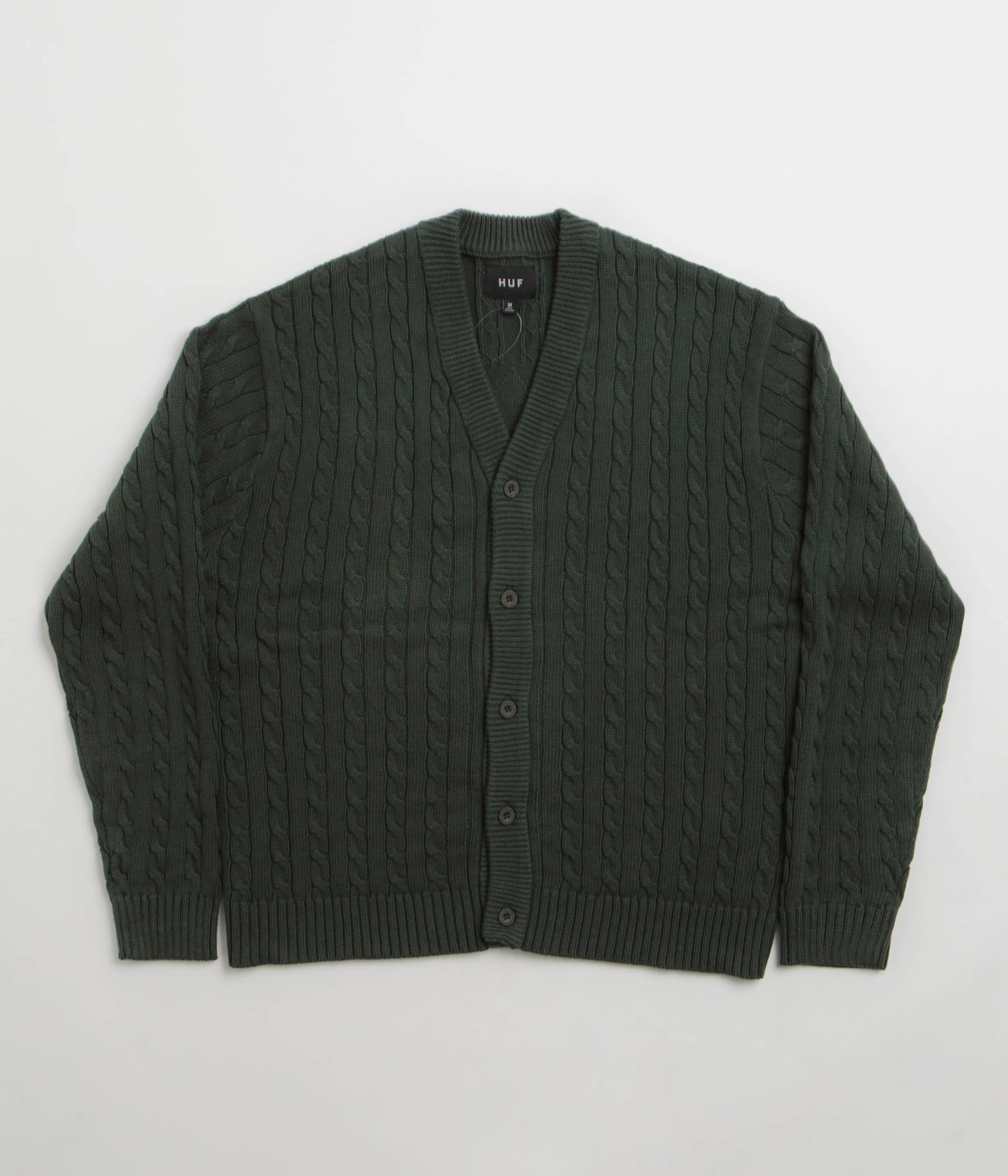 HUF TT Jacquard Cardigan - Hunter Green Long Sleeve product group cooperation