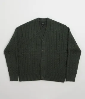 HUF TT Jacquard Cardigan - Hunter Green Long Sleeve product group cooperation