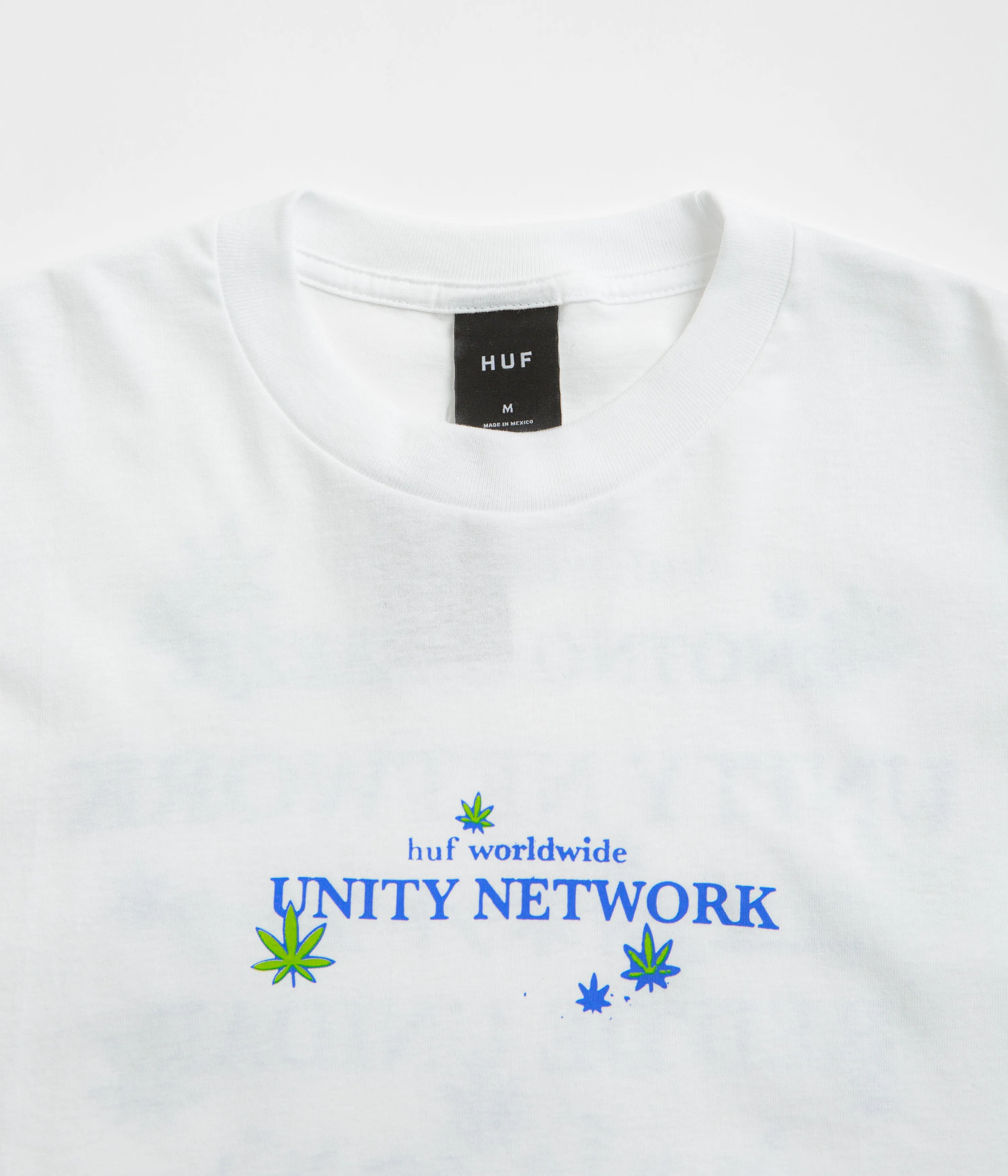 HUF Unity Network T-Shirt - White Wrinkle Resistant Solid Color