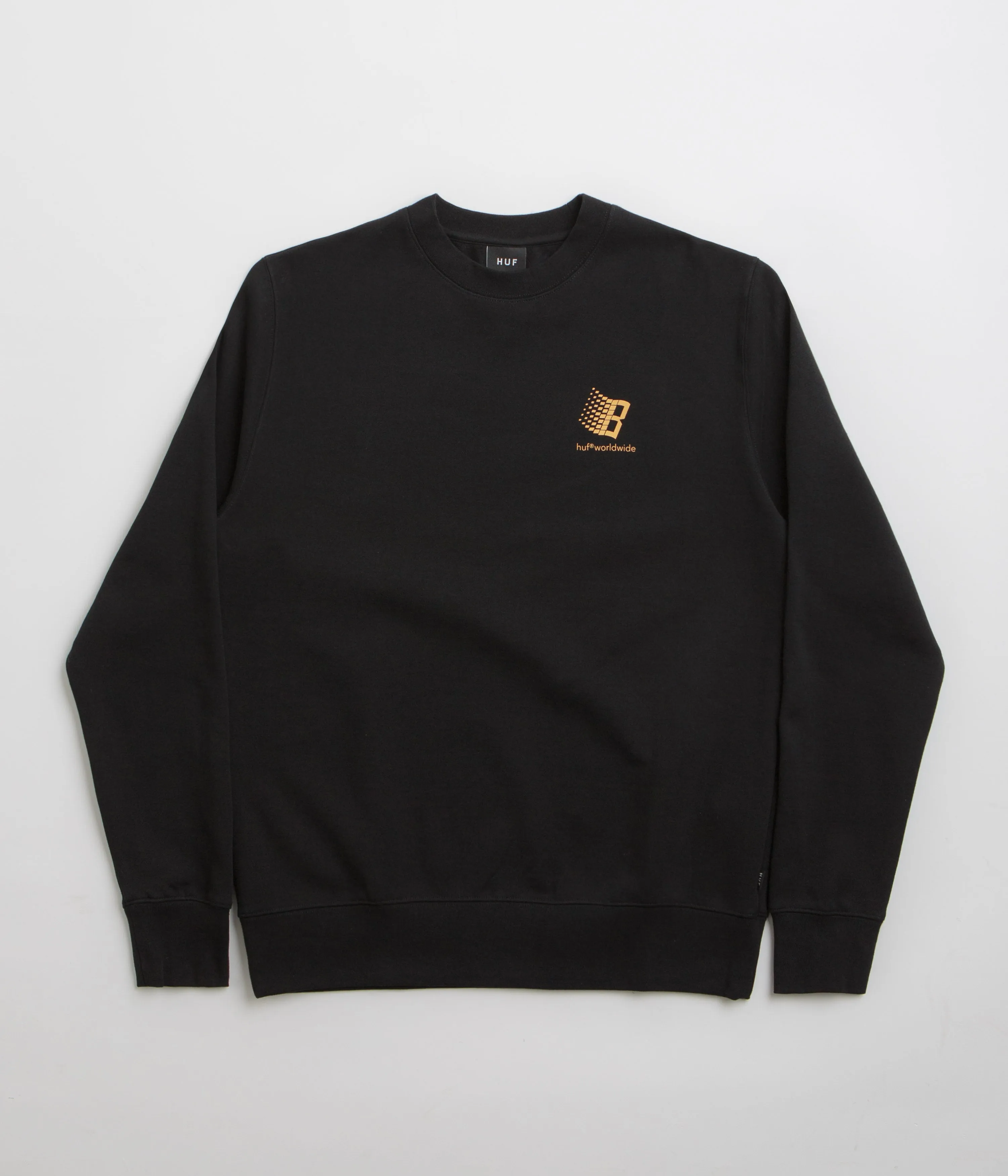 HUF x Bronze 56K Crewneck Sweatshirt - Black Cotton Blend Formal Casual