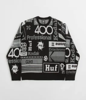 Warm Layer shoe accents HUF x Kodak Dark Room Jacquard Knit Sweatshirt - Black