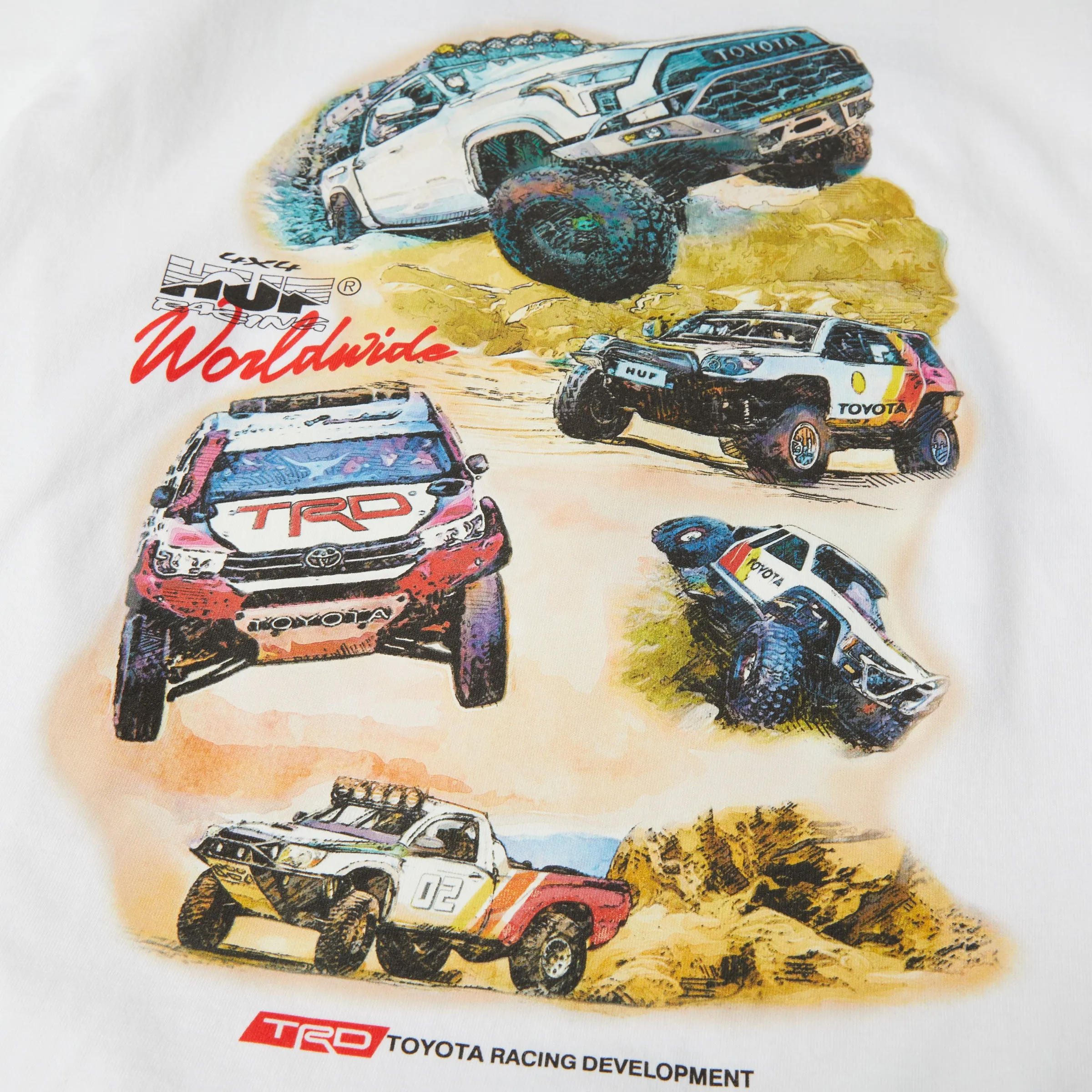 HUF x Toyota TRD Valley Trails T-shirt (White) CompactWeave Ultraviolet Protection