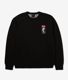 Huf Black Moses Knit Sweater Thermal Retention Lining