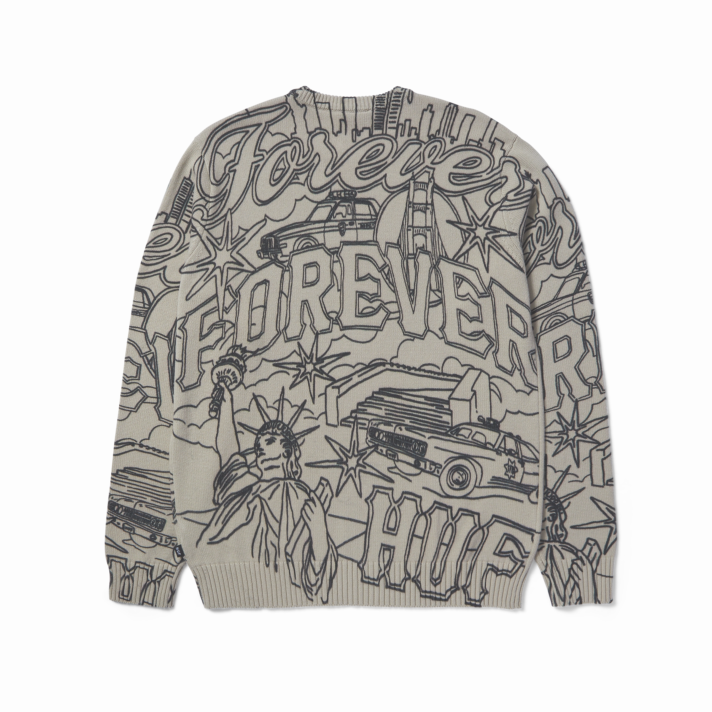 Thermal Retention Lining Huf Forever Crewneck Sweater